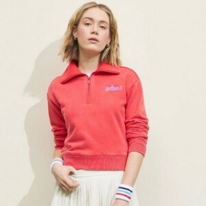 Prince Pickleball Power Red Sweatshirt Half Zip